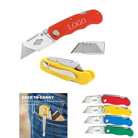 Folding Utility Knife with Extra 5Pcs Blades