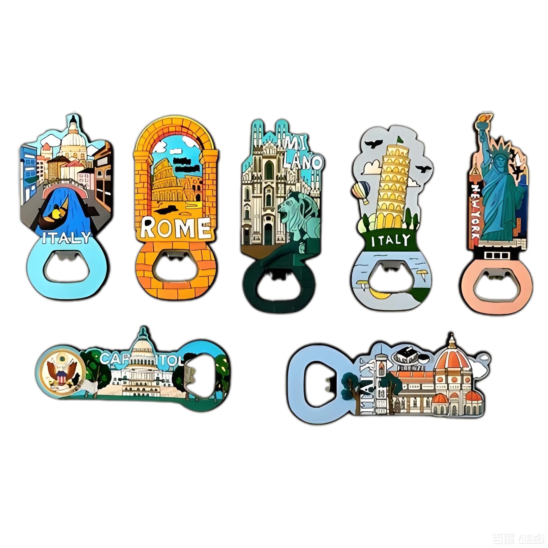 USA Fridge Magnets Beer Bottle Openers Refrigerator Sticker Home Souvenirs