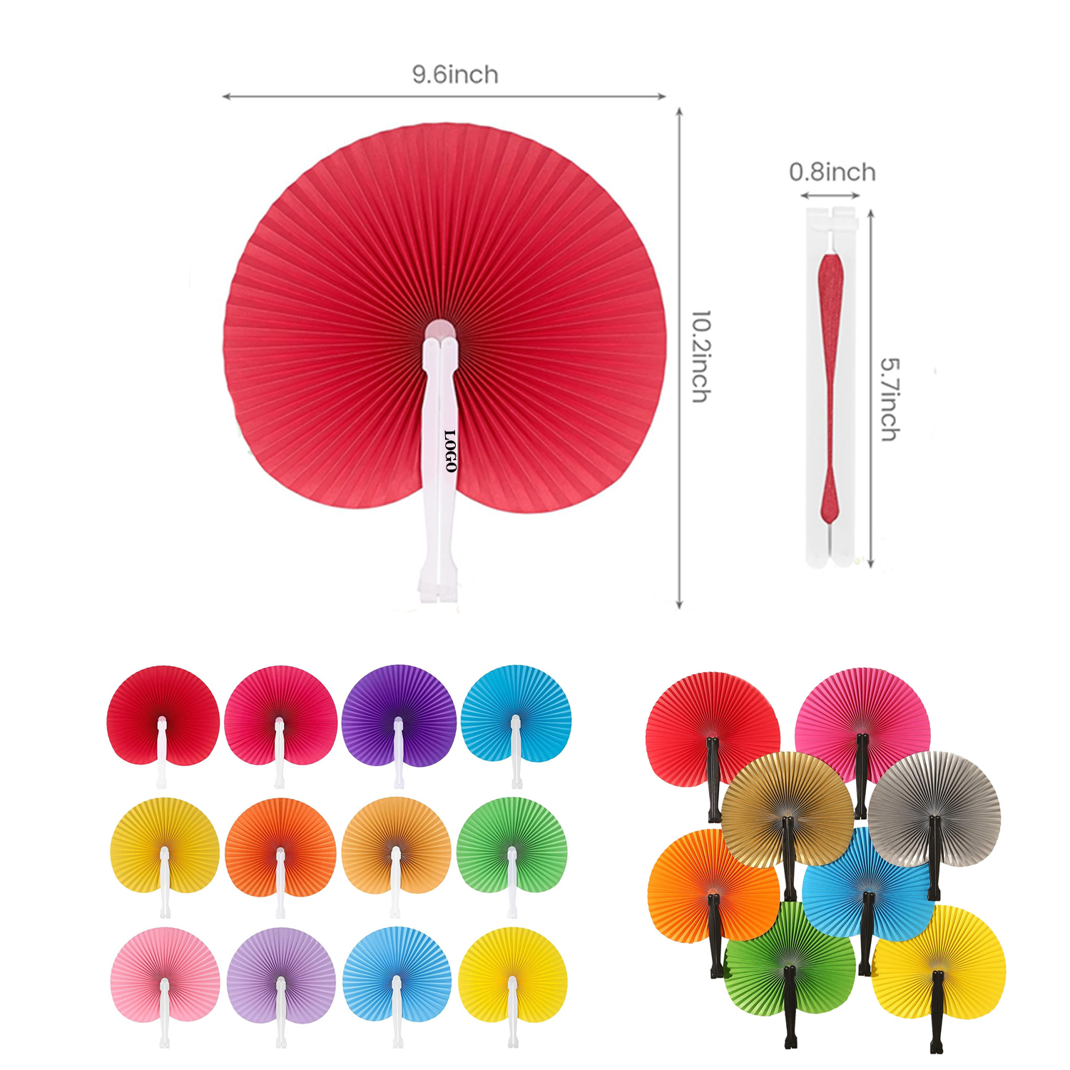 Colorful Folding Hand Fan