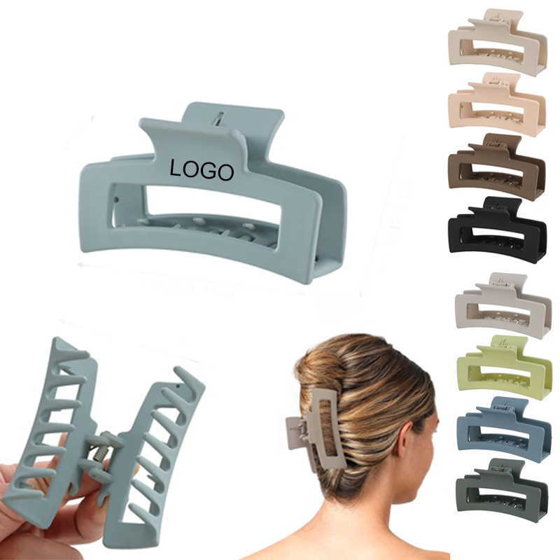 Rectangular Matte Claw Hair Clips