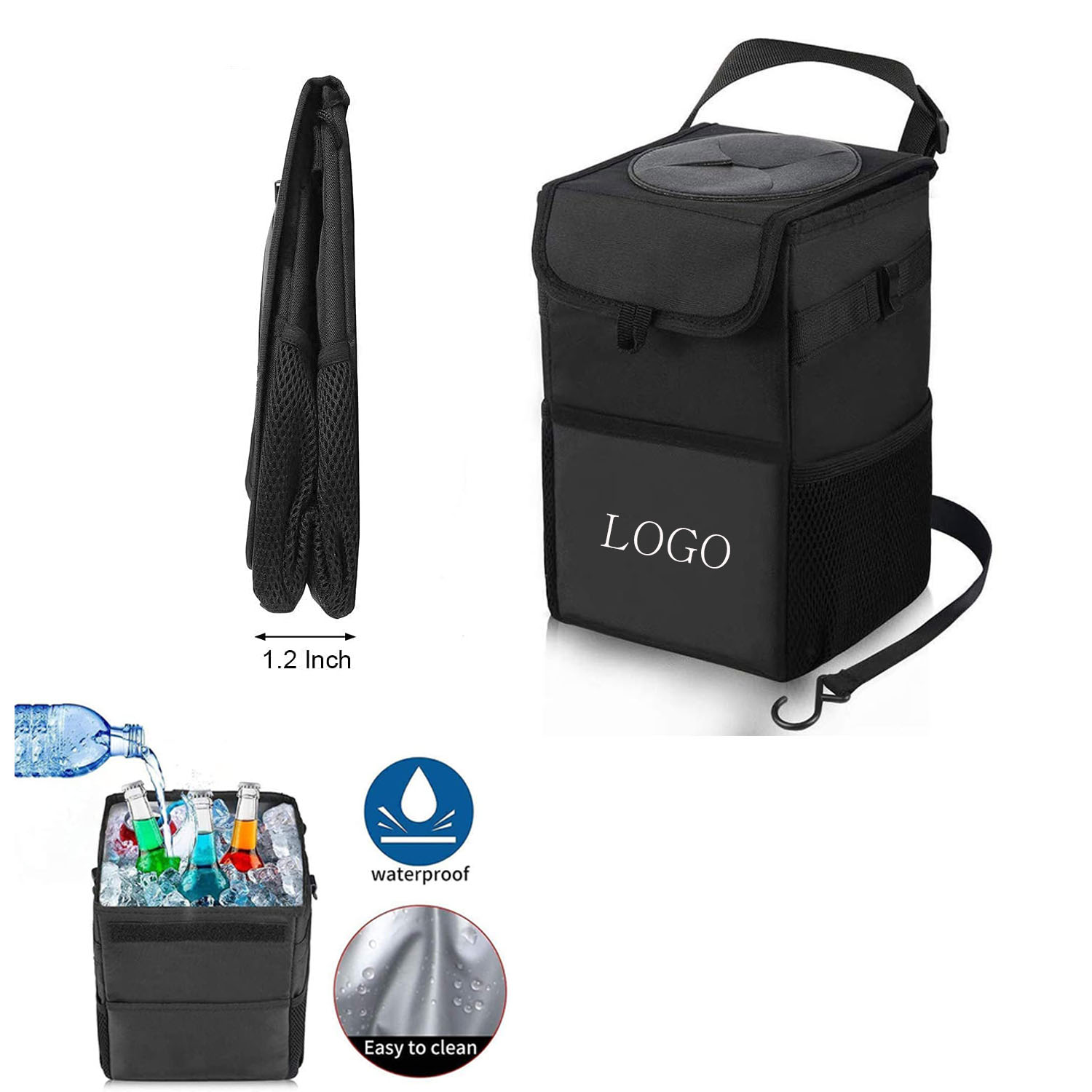 Waterproof Car Trash Can With Lid