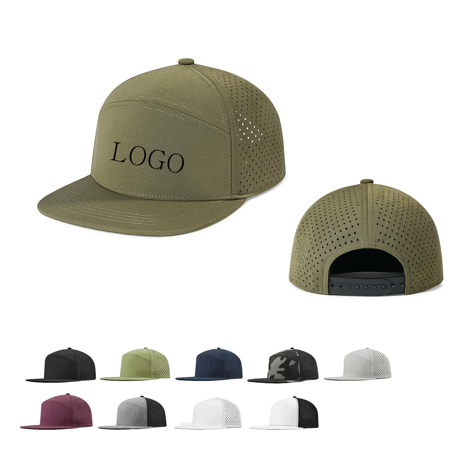 Lightweight Nylon and Stretch Mesh 5 Panel Cap