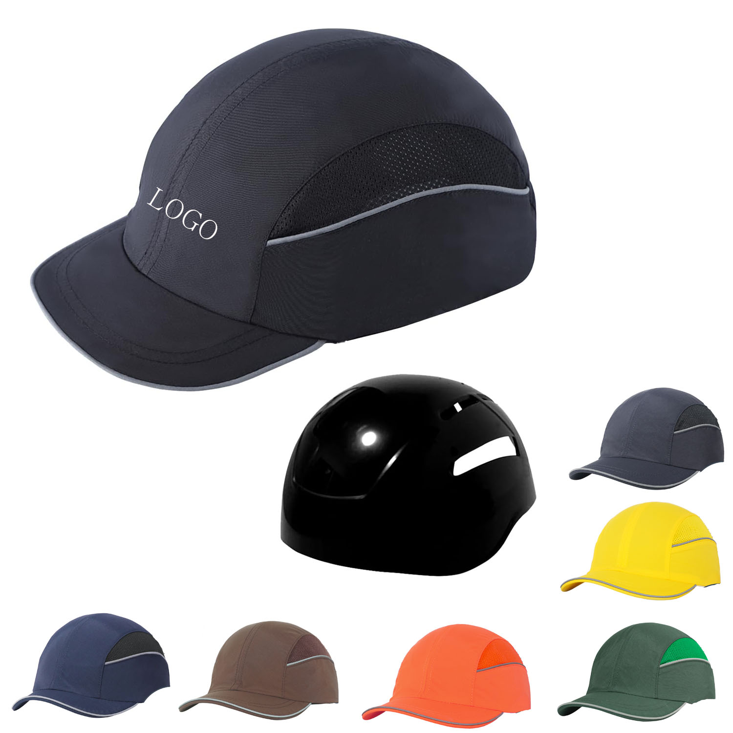 Protective Hat with Reflective Stripes