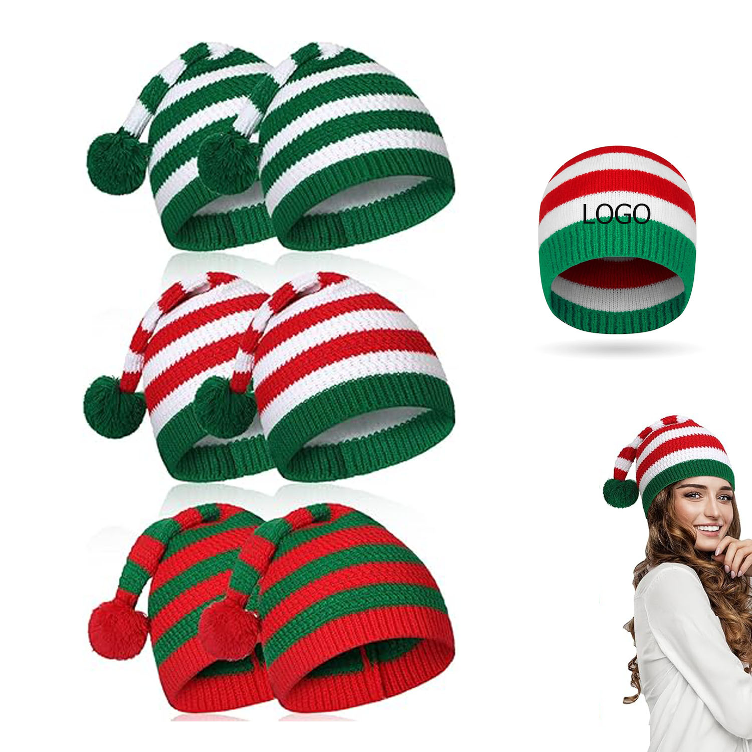 Christmas Knitted Elf Hats