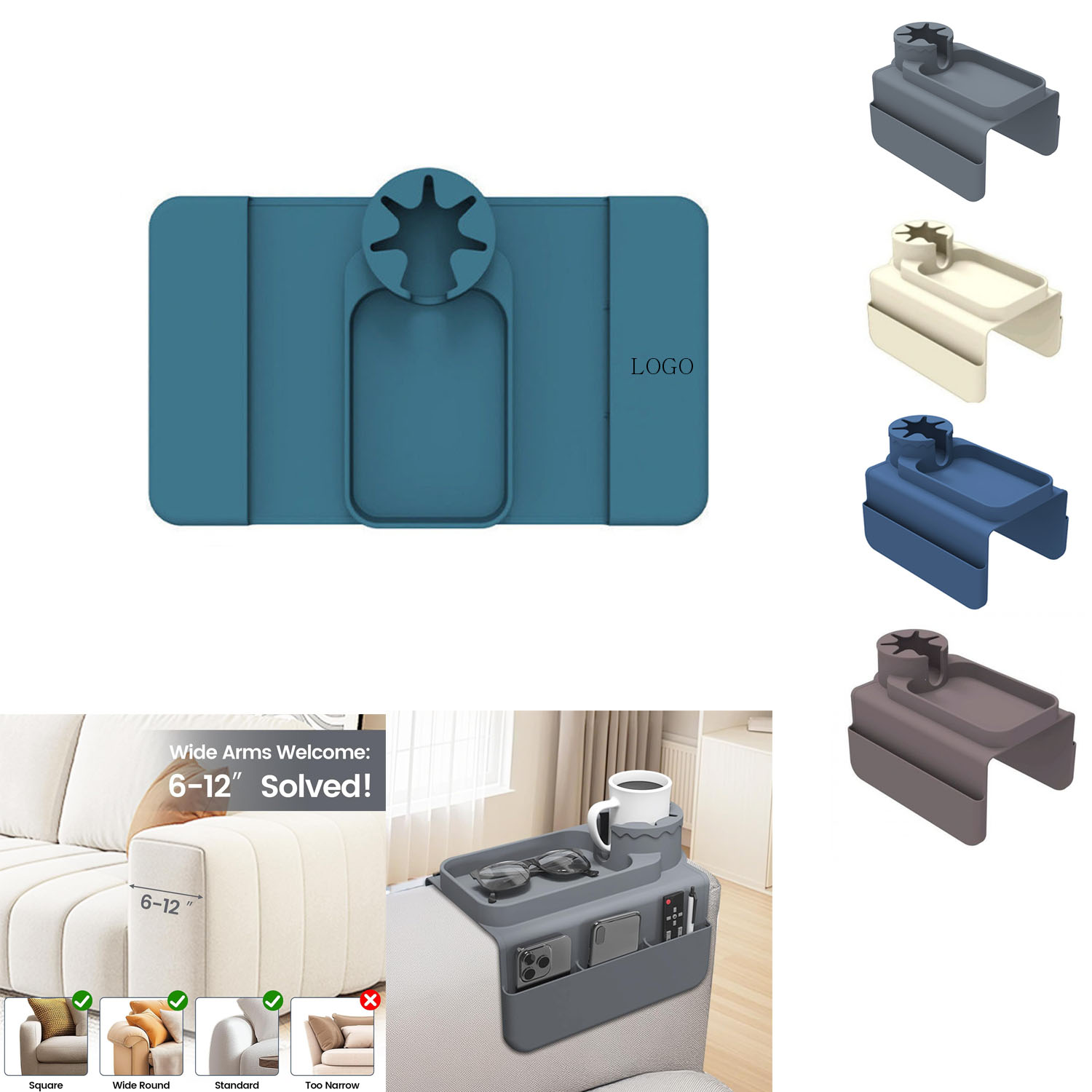 Silicone Sofa Armrest organizer