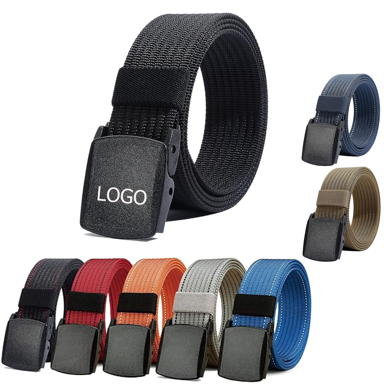 Breathable Webbing Canvas Belt with Plastic Buckle