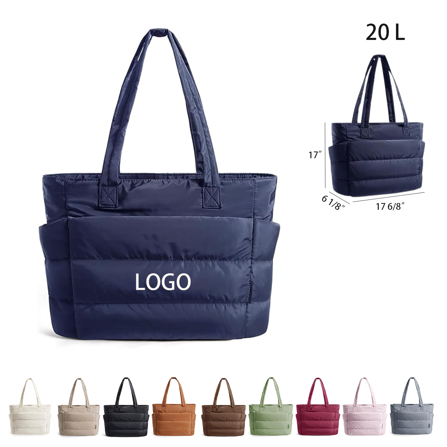 Lightweight Puffy Tote Bag