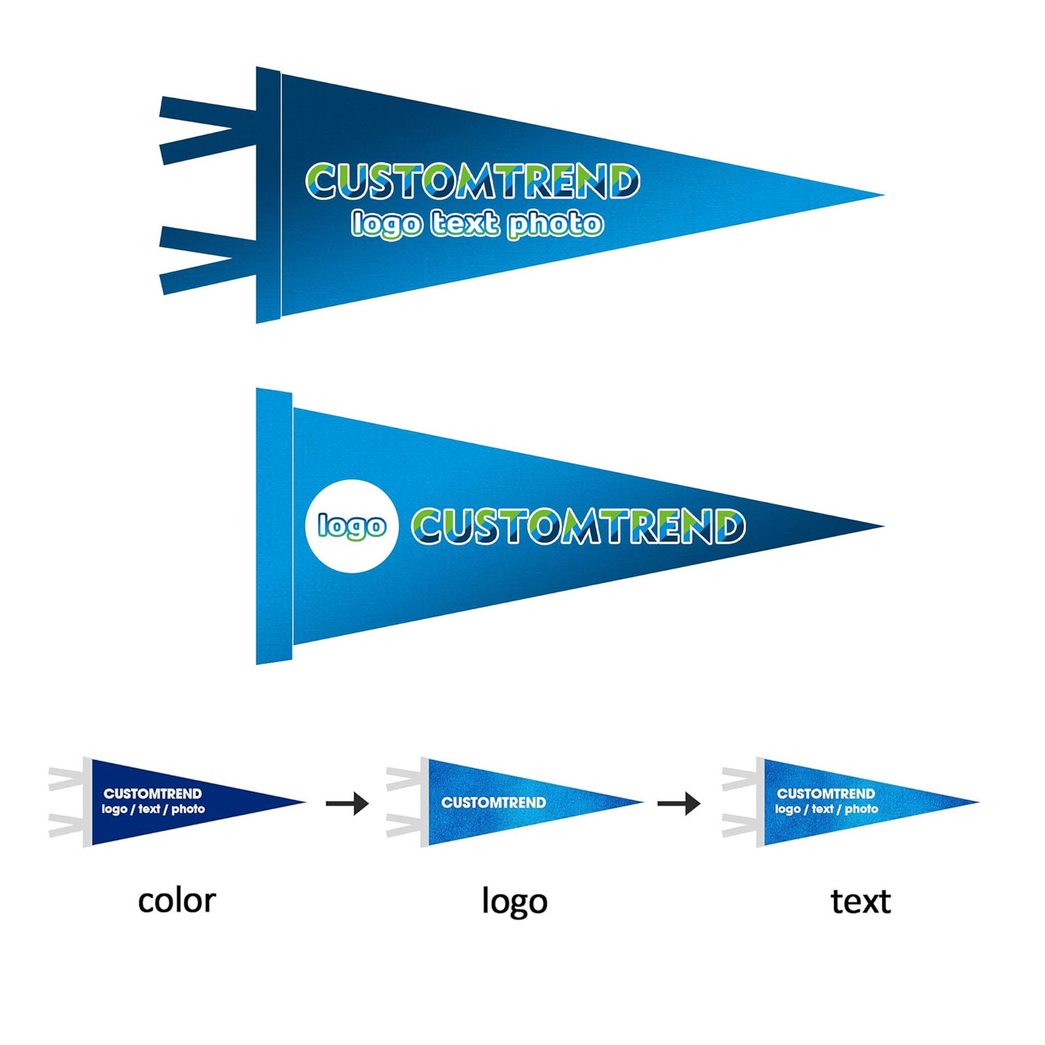 Single-Sided Full-Color Felt Pennant