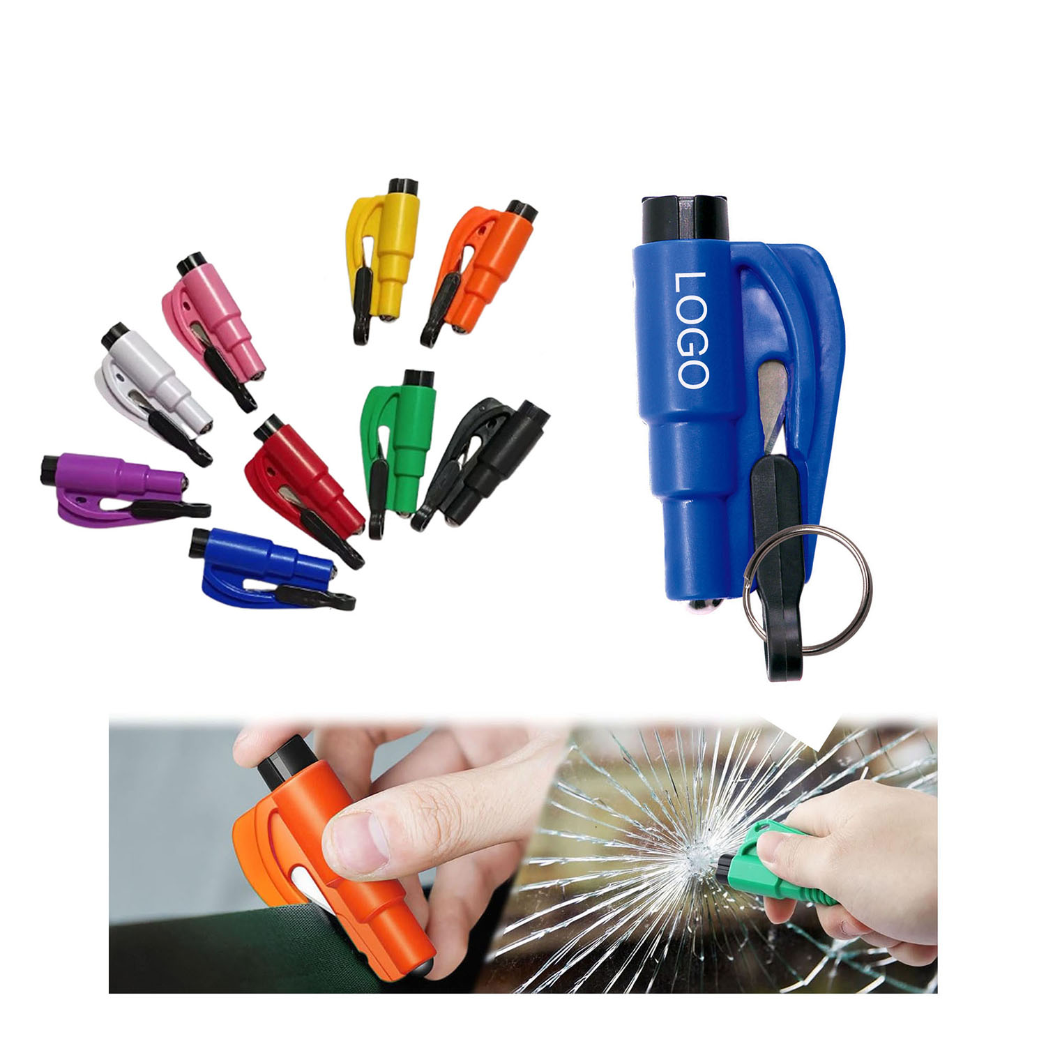 Compact Car Window Breaker Keychain