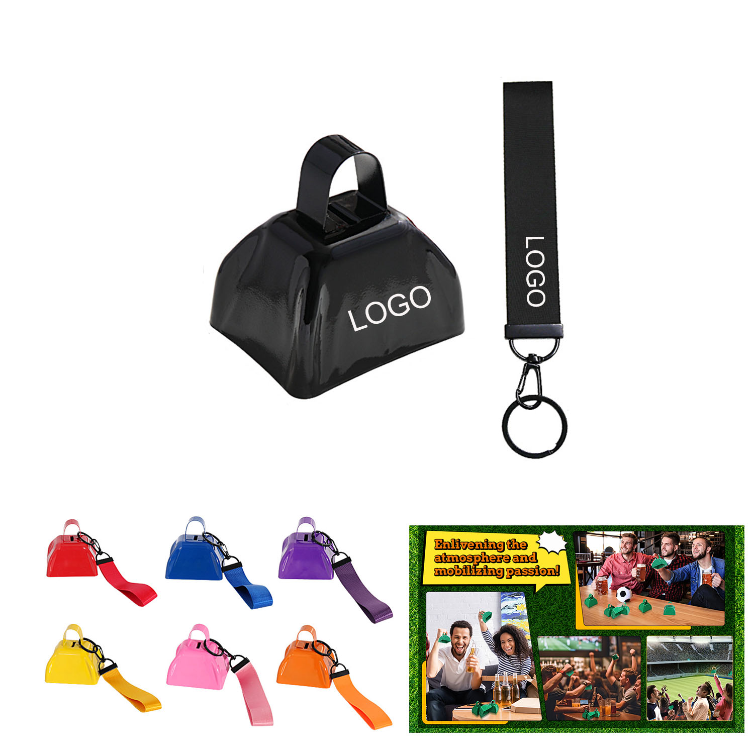 Metal Cowbell with Handle