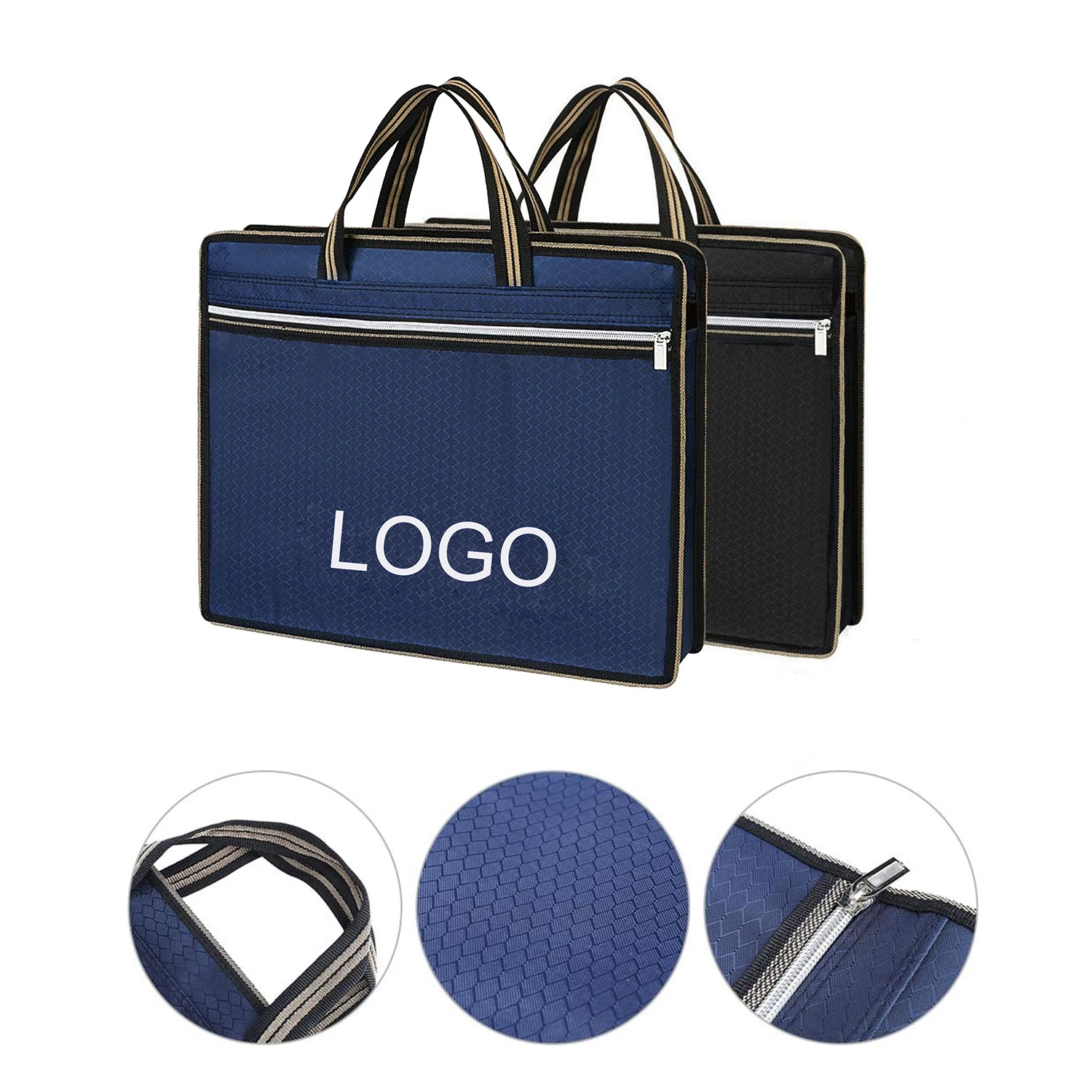 Oxford Zippered Document Bag